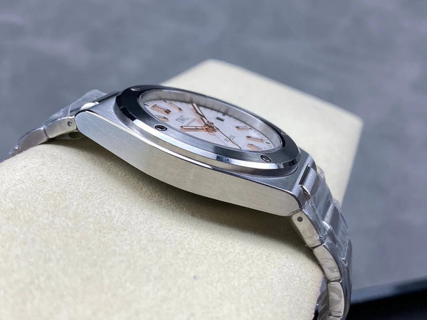 IWC Ingenieur 40mm Cream Dial Pink Gold Numerals Steel Case
