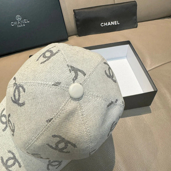 Casquette de baseball en jean à logo CC Chanel Coton 280832