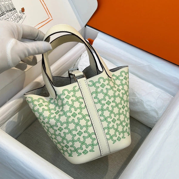 HM 2026 Picotin Lock Micro "Lucky Daisy" Bag Swift Leather
