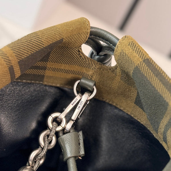 Sac pochette Loewe Flamenco 30 Daim jaune noir 280519