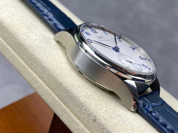 IWC Portuguese 40.4mm Cream Dial Blue Numerals Crocodile Leather