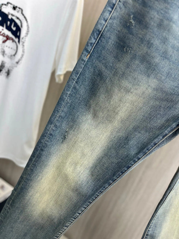 PRA 2026 Men's Jeans Washed Blue Denim 843260