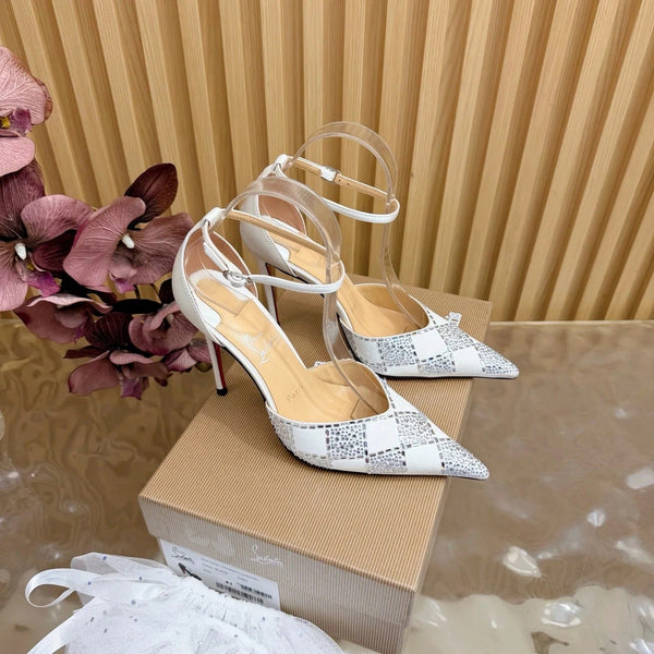 CL 2026 Slingback Pumps 100mm Silk Rhinestone 775986
