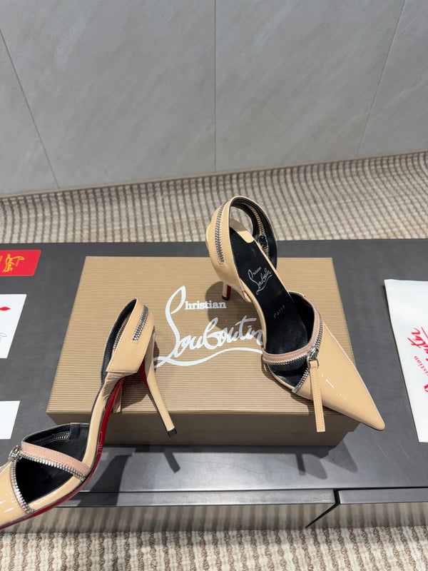 CL 26SS Slingback 100 Cuir verni beige 613790