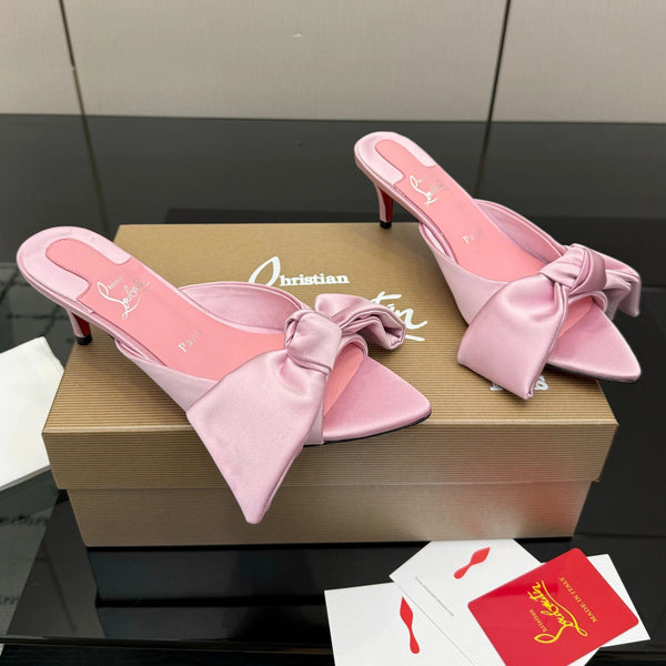CL 2026 Mulazee Bow-Detail Slide Sandals 60mm Satin 791575