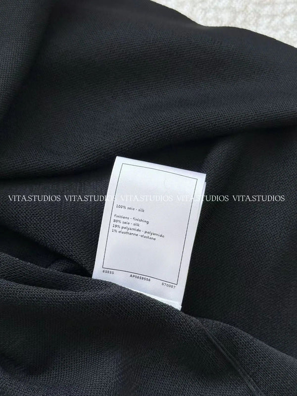CC 2026 Color-blocked V-neck Knit Vest Soie Silk 377548