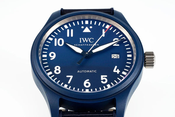 IWC Pilote 41 mm Cadran Bleu Bracelet en Caoutchouc Bleu Marine