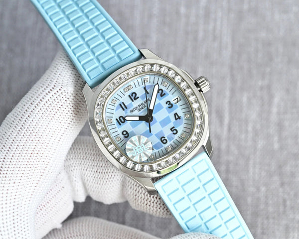Patek Aquanaut 35.6mm Blue Dial Blue Strap Watch