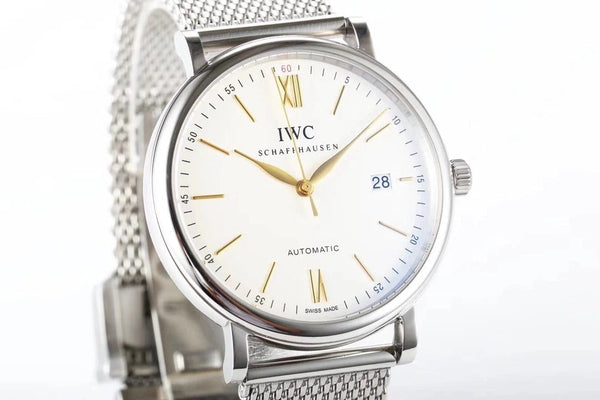 IWC Portofino 40mm Cream Dial Steel Strap Gold Numerals