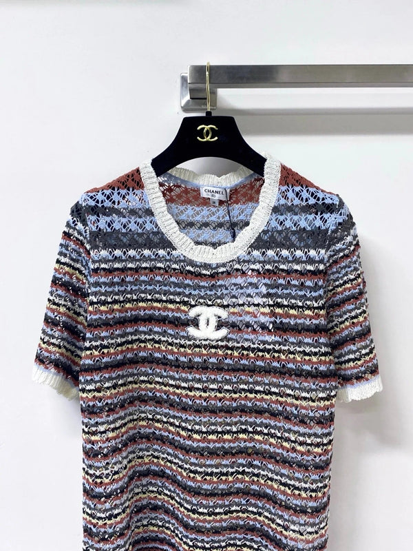 CC 2026 Strips Short-Sleeved Shirt Wool Laine 380254