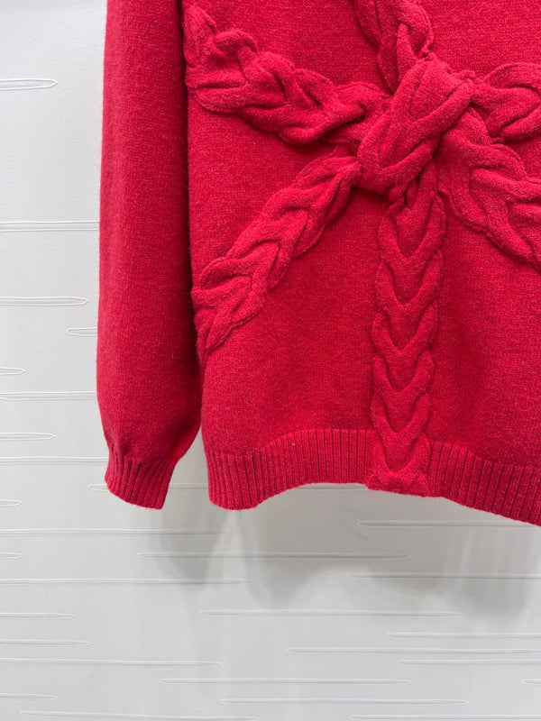 Pull Papillon CC 26 en Laine Rouge 331564