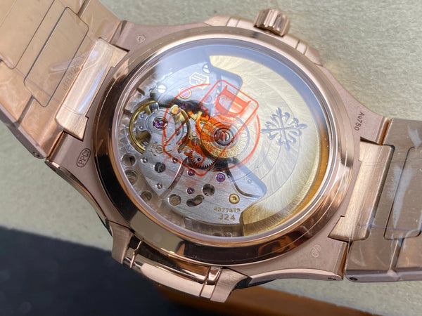 Patek Philippe Nautilus 35.2mm Rose Gold Case Tan Dial