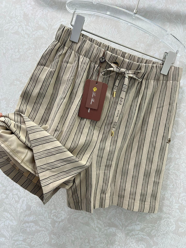 RALPH LAUREN STRIPED LINEN SHORTS 269163