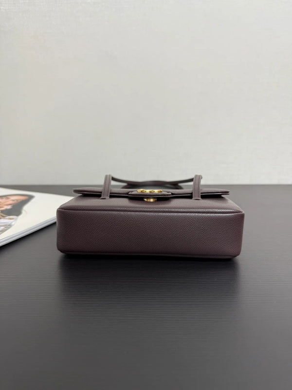 Chanel 2026 Preppy Coco Bag Brown Chocolate Caviar Leather Gold Hardware