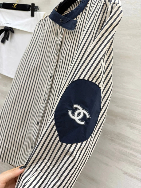 CC 2026 Striped Shirt Black White Blue Cotton 391144