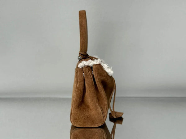 Balenciaga Small Rodeo Bag 29 Brown Suede Sliver Hardware