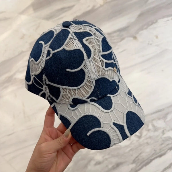 CASQUETTE DE BASEBALL EN DENTELLE FLEURIE 672632
