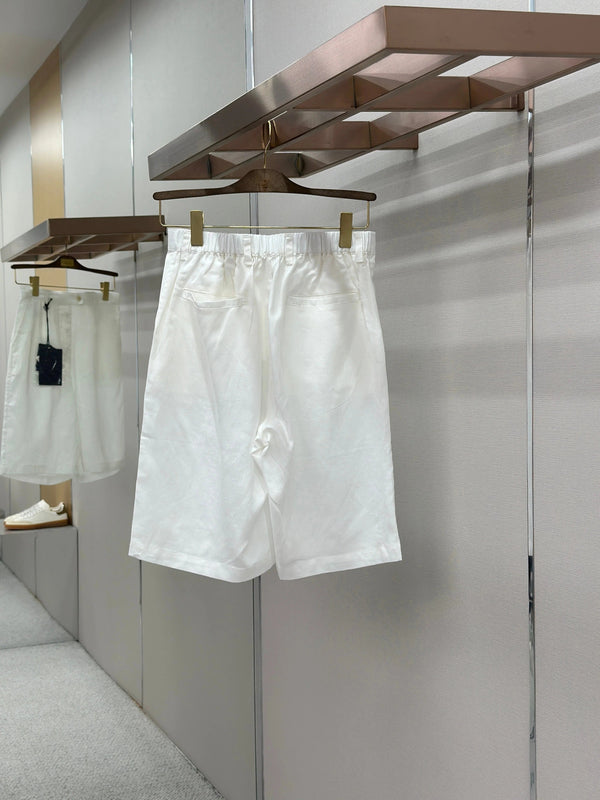 PRA 2026 Men's Linen Shorts White Fabric 917701