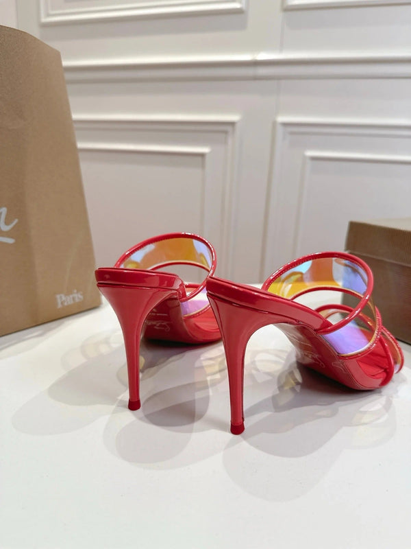 CL 2026 Just Loubi 100mm Mules PVC Lambskin 780411