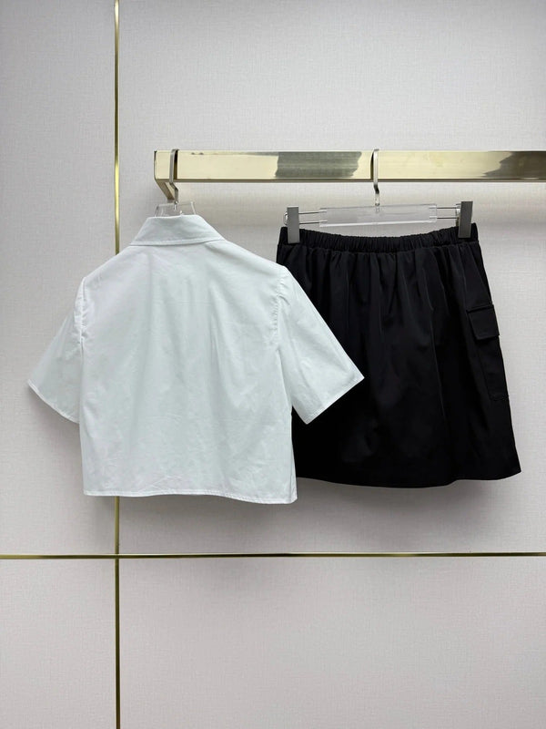 Prad 2026 Short Shirt With Skirt Set Cotton 393360