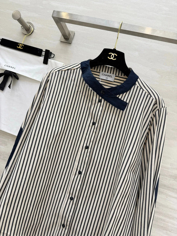 CC 2026 Striped Shirt Black White Blue Cotton 391144