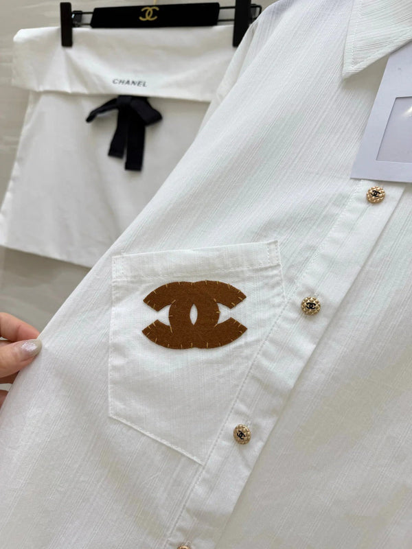 CC 2026 Brown Logo Shirt White 392417