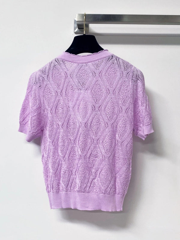 CC 2026 Pointelle Knit Cardigan Tencel 459058