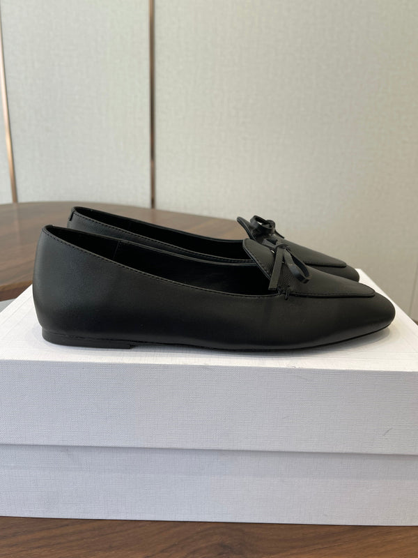 Celine 26 Loafers Black Sheepskin 624695