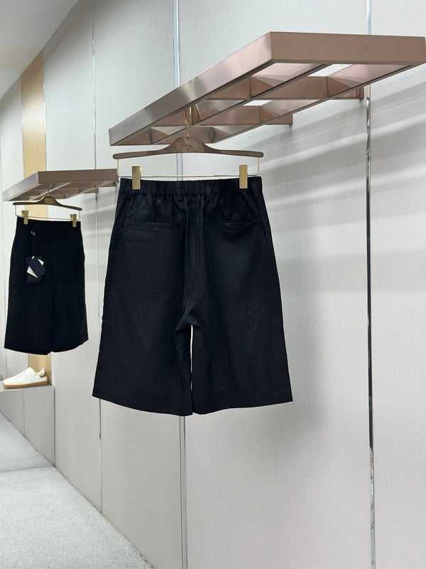 PRA 2026 Men's Linen Shorts Black Fabric 917703