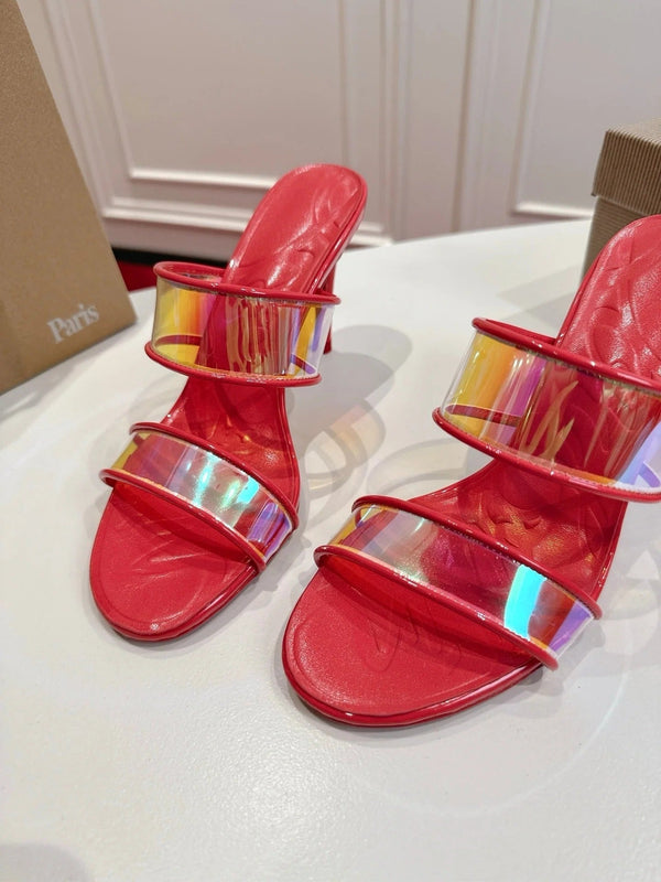 CL 2026 Just Loubi 100mm Mules PVC Lambskin 780411