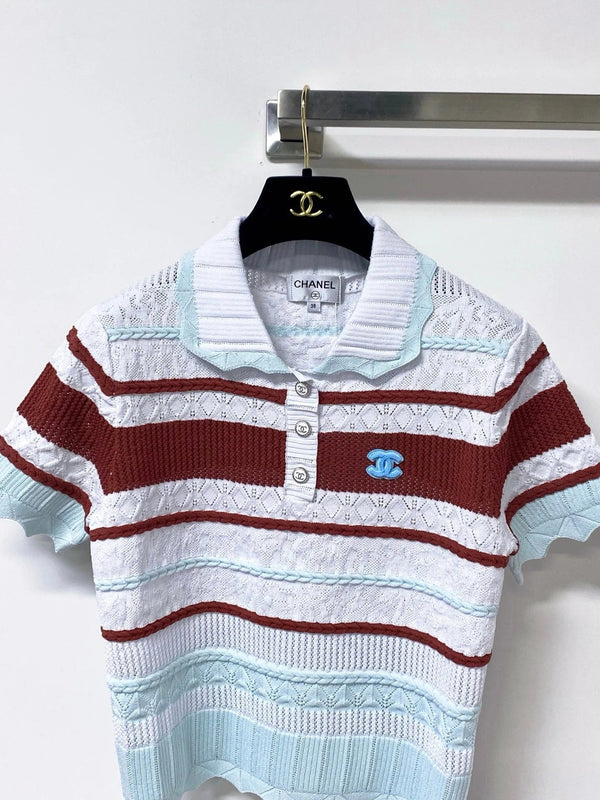 CC 2026 Strips Short-Sleeved Shirt Polo Tencel 380258