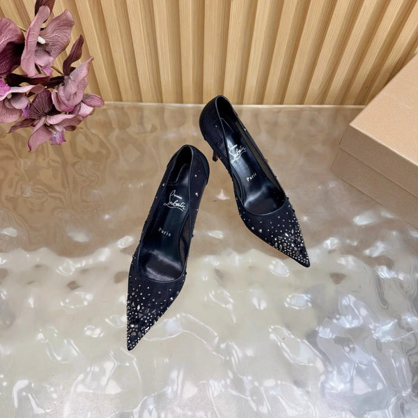 CL 2026 Miss Z Degrastrass 80mm Pumps Mesh Crystal Embellishments 776009