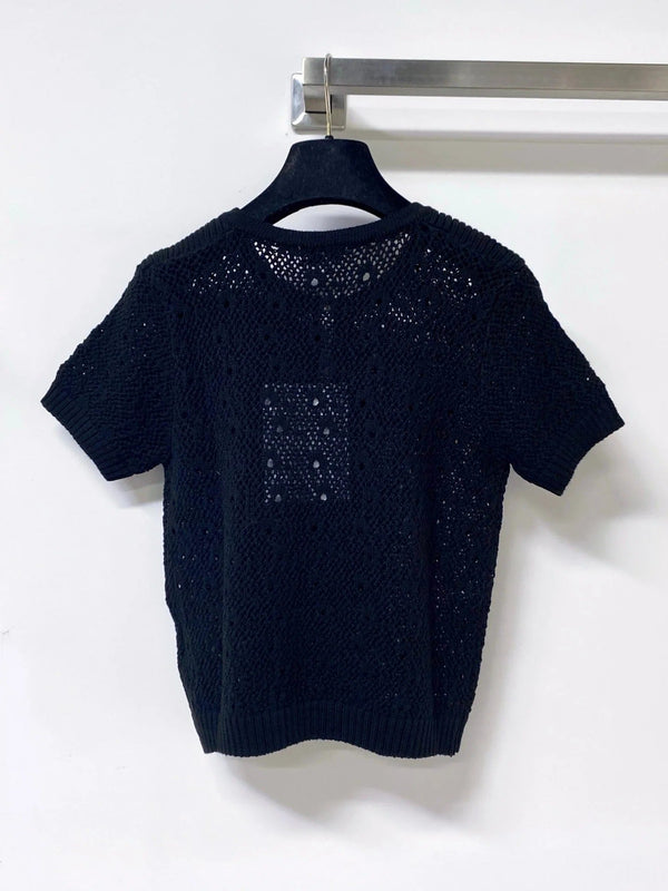 CC 2026 Short-Sleeved Shirts Crochet Logo Buttons 449828