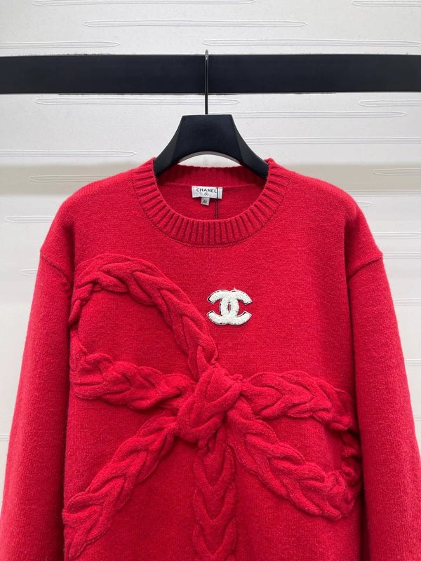 Pull Papillon CC 26 en Laine Rouge 331564