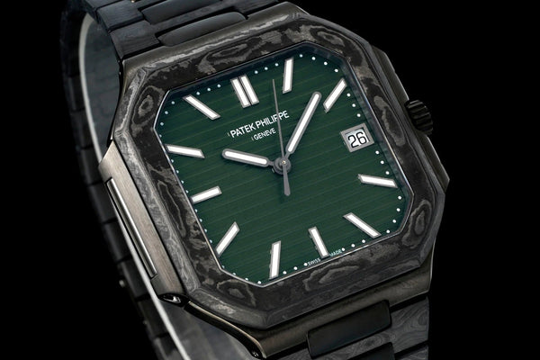 Patek Philippe Cubitus 45mm Black Carbon Fiber Case Green Dial