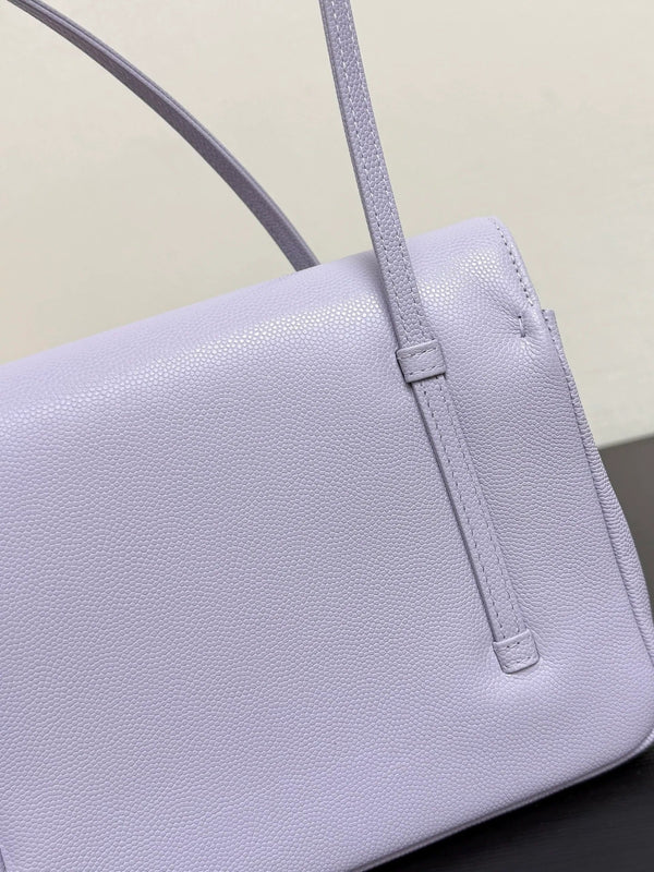 Chanel 2026 Preppy Coco Shoulder Bag Purple Caviar Leather Gold Hardware