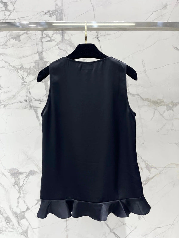 CC 2026 Ruffled Acetate Sleeveless Vest Acetate 454297