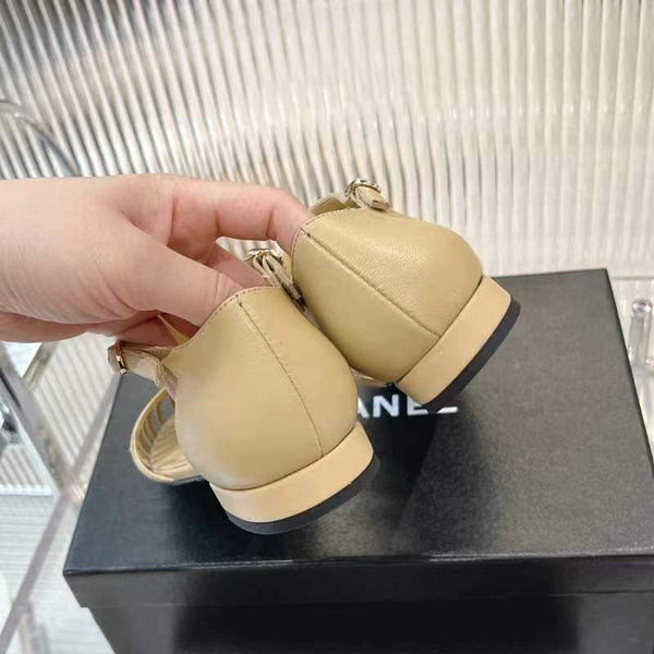 CC 2026 Interlocking CC T-Strap Sandals Leather 791132