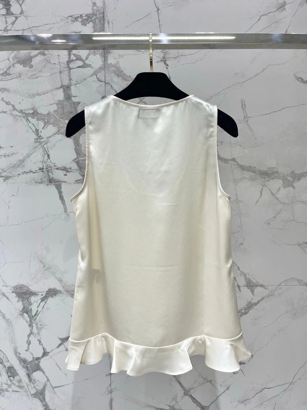 CC 2026 Ruffled Acetate Sleeveless Vest Acetate 454297