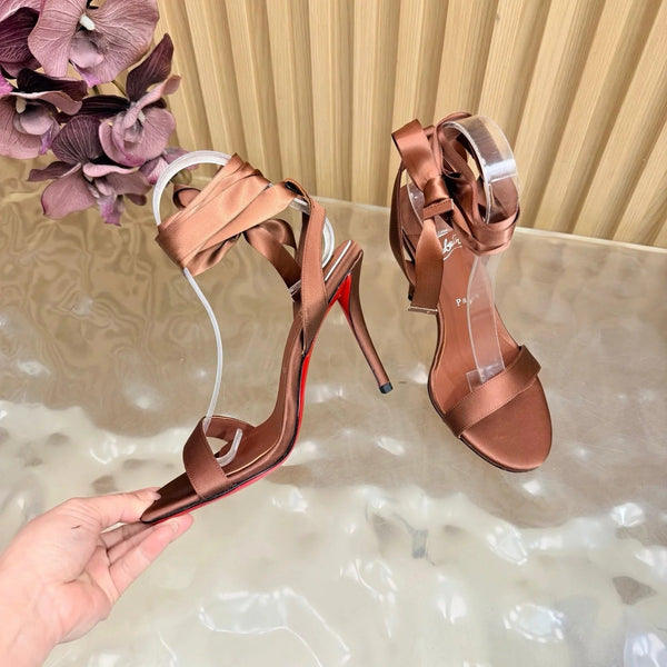 CL 2026 Cassia Lace Up Pumps 100mm Crepe Satin 775976