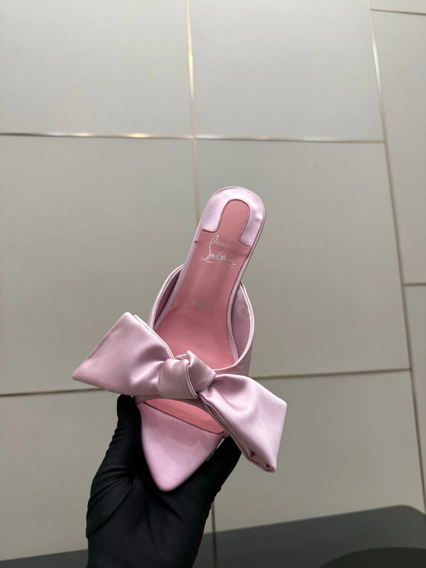 CL 2026 Mulazee Bow-Detail Slide Sandals 60mm Satin 791575