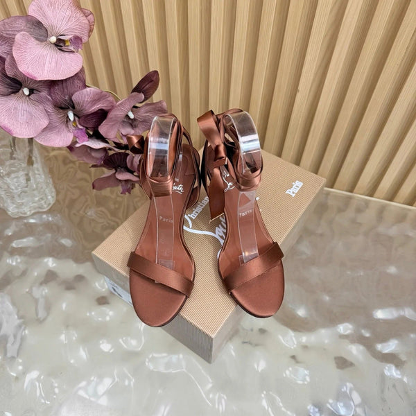CL 2026 Cassia Lace Up Pumps 100mm Crepe Satin 775976