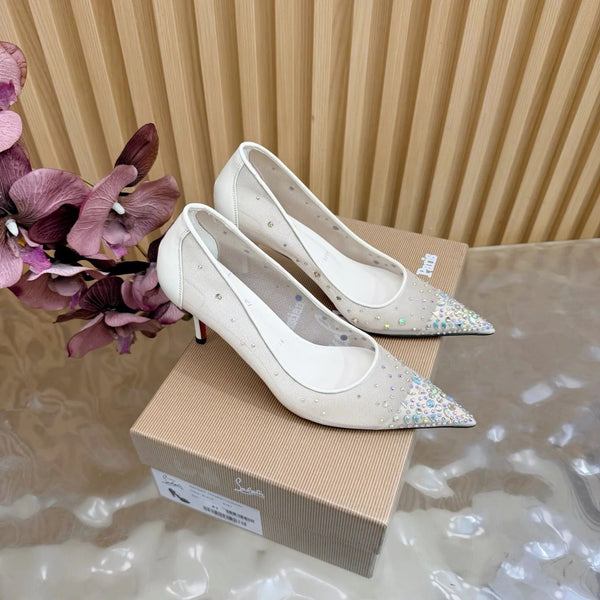 CL 2026 Miss Z Degrastrass 80mm Pumps Mesh Crystal Embellishments 776009