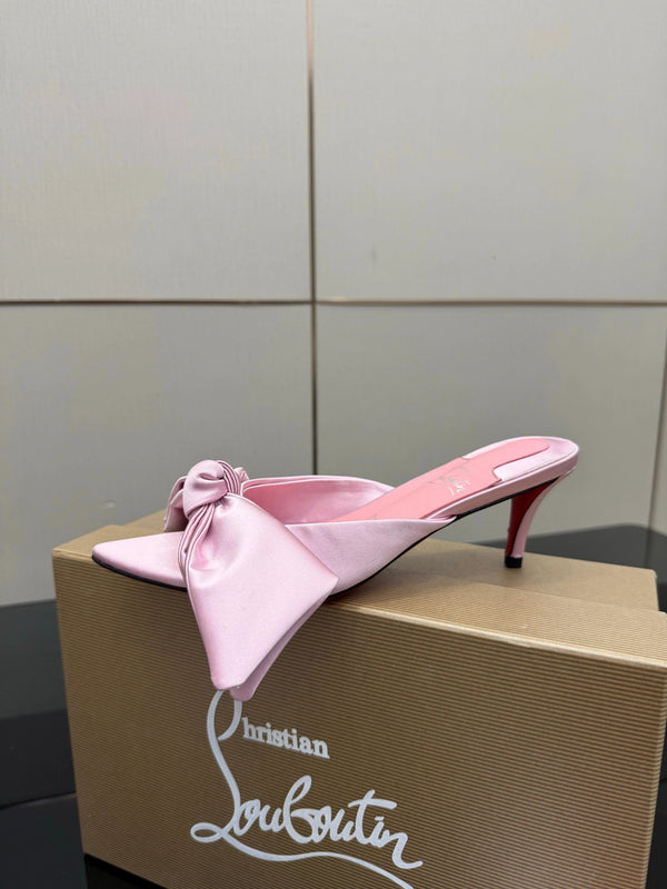 CL 2026 Mulazee Bow-Detail Slide Sandals 60mm Satin 791575