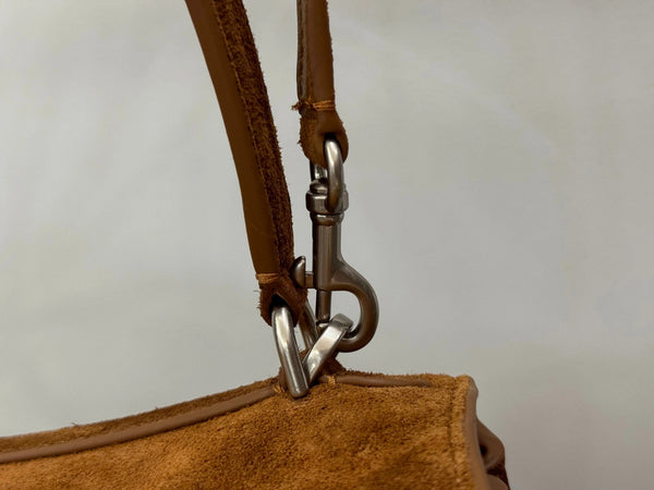 Sac moyen Balenciaga 35 Daim Marron Camel Métal Argenté