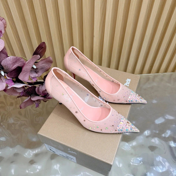CL 2026 Miss Z Degrastrass 80mm Pumps Mesh Crystal Embellishments 776009