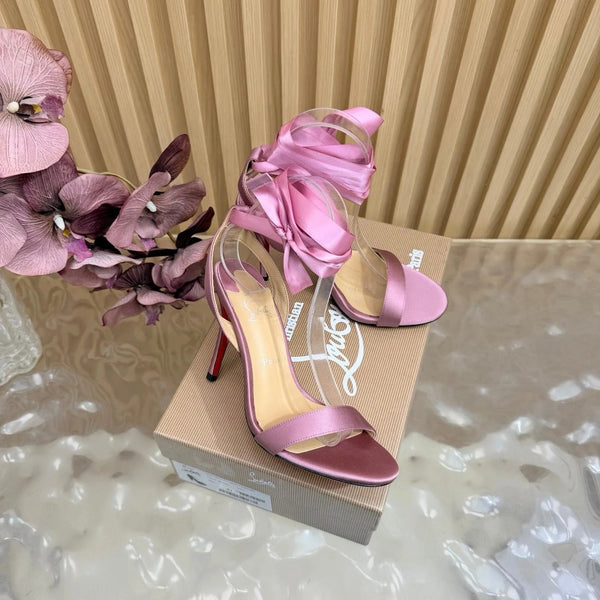 CL 2026 Cassia Lace Up Pumps 100mm Crepe Satin 775976