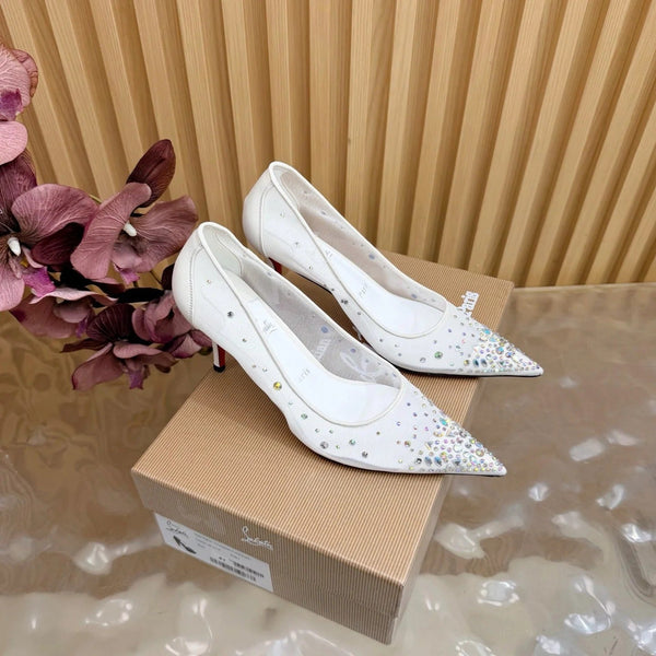 CL 2026 Miss Z Degrastrass 80mm Pumps Mesh Crystal Embellishments 776009