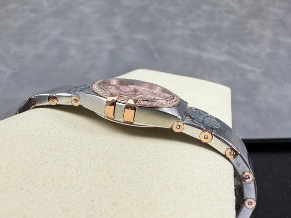 Omega Constellation 28mm Swiss Quartz Purple Meteorite Dial Watch