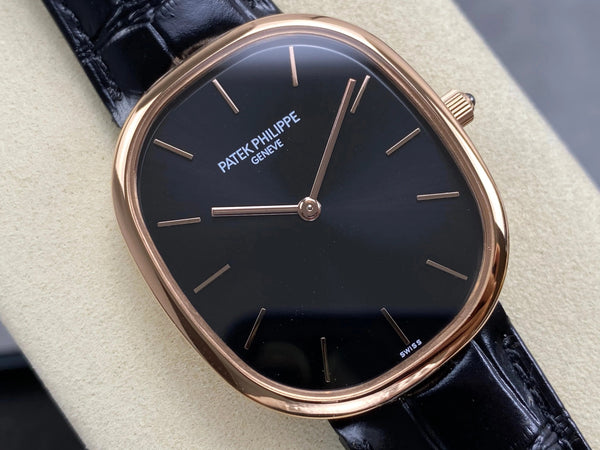 Patek Philippe Golden Ellipse 40mm Black Dial Rose Gold Case